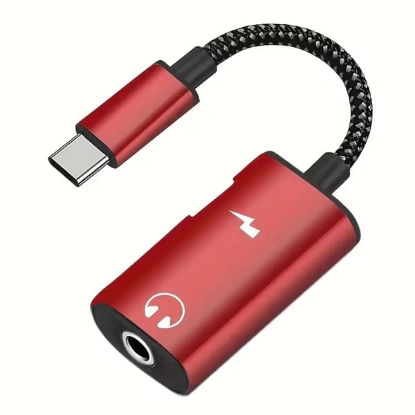 Adapter USB-C hann OTG A hunn datakontakt, kabel Type C til USB (rød) Red