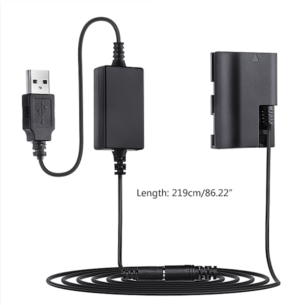 Usb til Dr E6 til Lp E6 Ack-e6 Dummy-batteri Bærbar kamerastrømforsyning til 5d