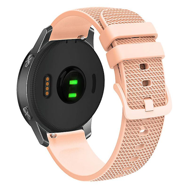 18mm ruudullinen silikonihihna Garmin Venu 3s / Forerunner 265s -kellolle Pink