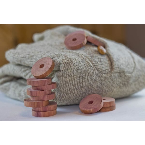 Cedar Naturals Aromatic Cedar Block för klädförvaring | 100 % naturligt rött cederträ Ringar för garderobsarrangörer och förvaringslådor | Kök Stora
