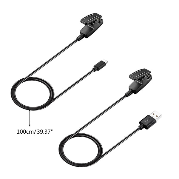 Laddningskabelklämma Laddningsadaptersladd för Forerunner35 735XT 235 230 630 645 USB plug