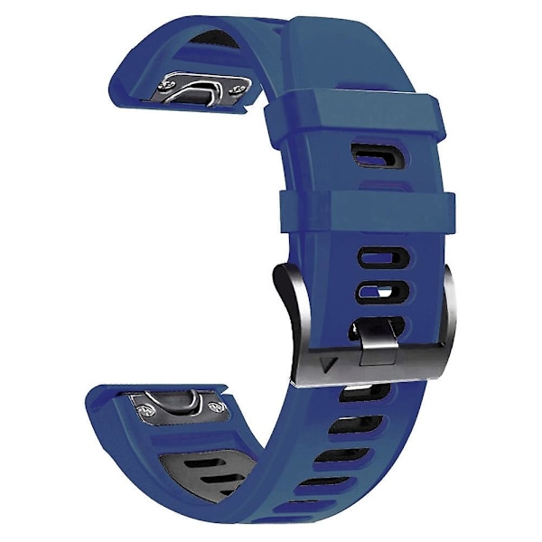 26mm silikoneurrem til Garmin Descent MK2i Midnight Blue Black