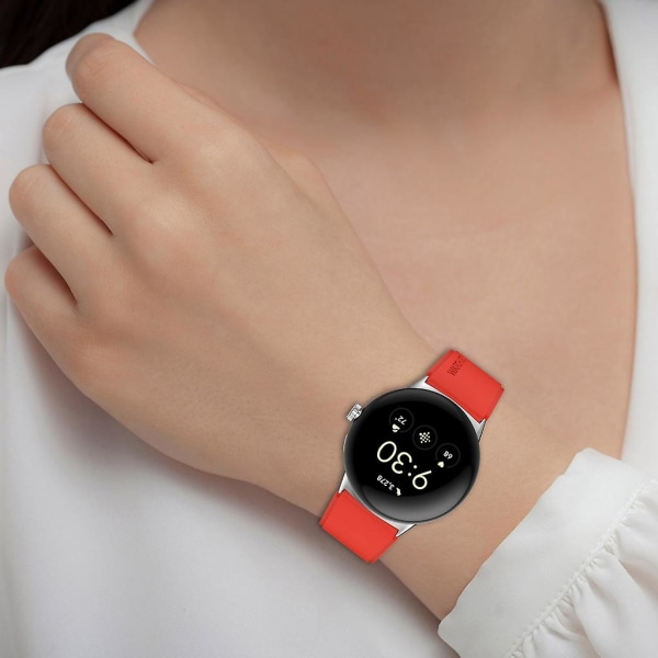 För Pixel Smartwatch Justerbart Sportband 20mm Armband Armband Andas Wine red