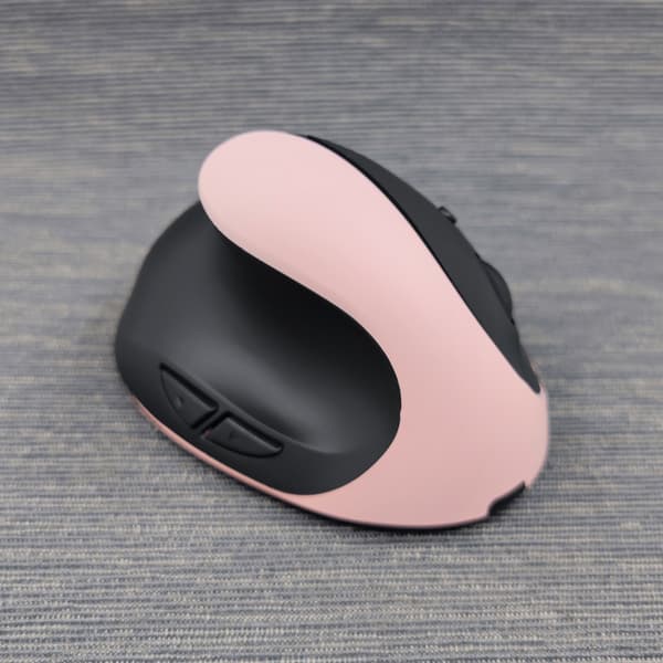 Ergonomisk vertikal mus, venstrehånds 6 knapper mus (rosa)