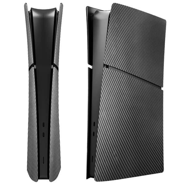 Etui til PS5 Slim Digital Version, Matte Side Shell Faceplates Erstatningstilbehør (kompatibel, karbonnett)