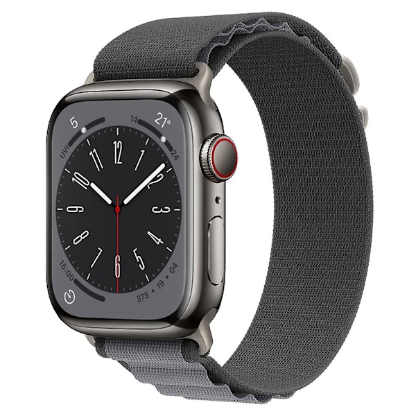 Alpine Loop Band til Apple Watch Rem 49mm 44mm 40mm 45mm 41mm 42mm 38mm 38 40 44 45 Mm Armbånd Iwatch Ultra Series 7 6 3 Se 8 38 40 41mm gun-gray