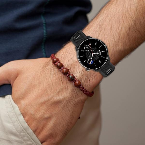 20mm silikone rem til Samsung Galaxy Watch 6 Classic 47mm Black Blue
