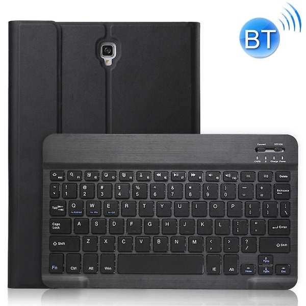 Ultratynt, avtagbart Bluetooth-tastatur-lærveske for Galaxy Tab S4 10.5 T830 / T835, med holder (svart)