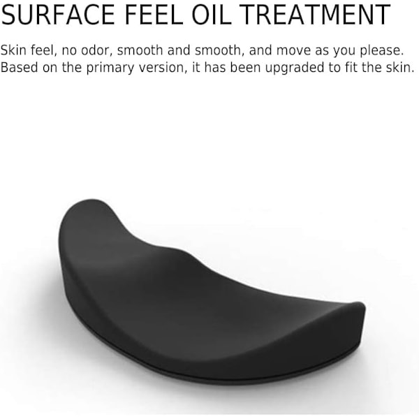 Silikon Gel Halkfri Strömlinjeformad Handledsstöd Matta (Svart Höger Hand)
