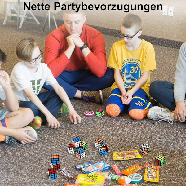 Fong Mini Rubiks kub 12st 3*3*3cm Barnfödelsedagsfest gynnar julresespel Födelsedagsfest för barn flickor och pojkar