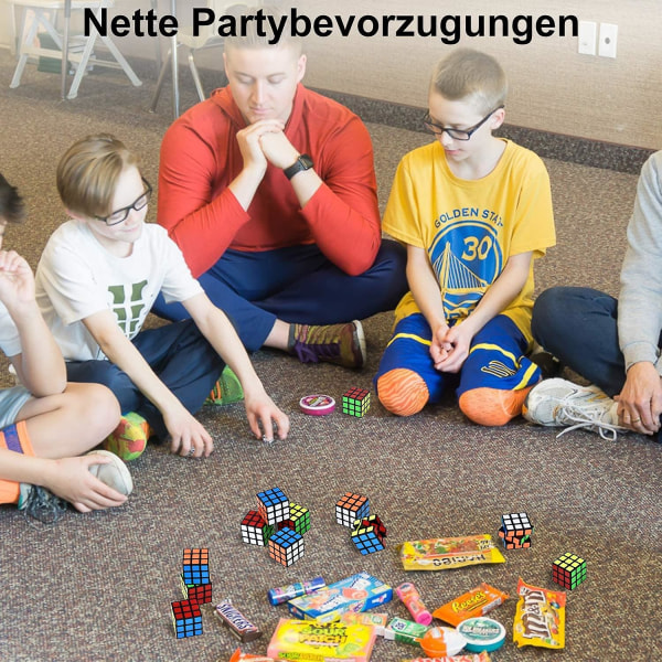 Fong Mini Rubiks kube 12 stk 3*3*3cm Barnebursdagsfest favoriserer julereisespill Bursdagsfest for barn Jenter og gutter