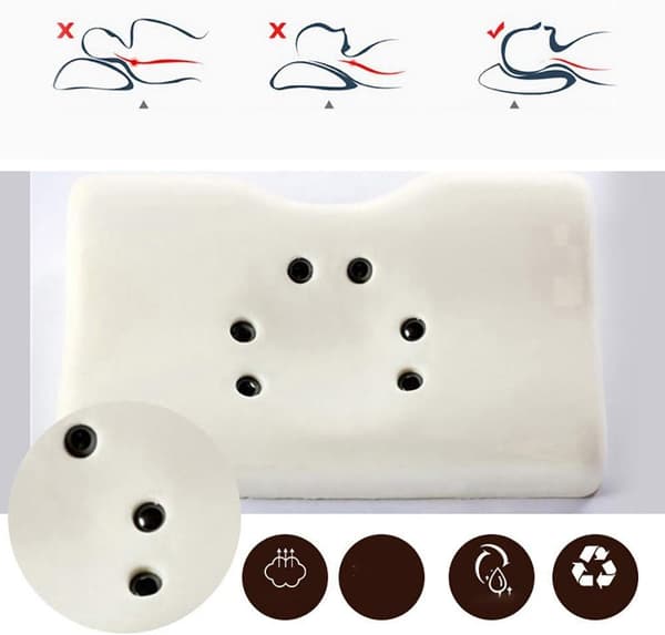 Memory Foam Cervical Kudde för Nacke och Axel, för Sidosovare (Ljusgrå) Light Gray