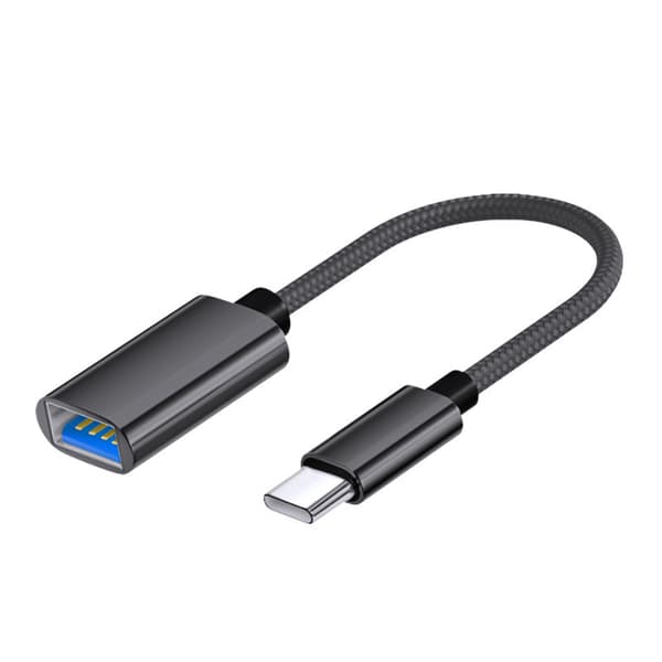 Adaptere USB hunn til mikro-USB OTG-kabel (svart)