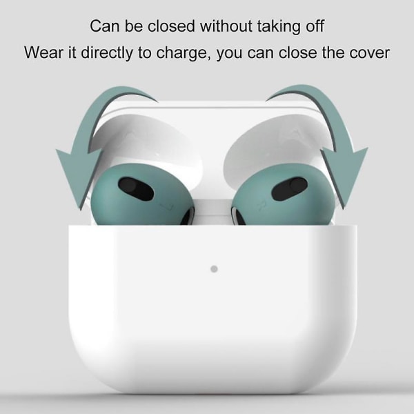 2022 Nytt för Airpods 3:e case Hudskydd Öronkuddar för Apple Airpod white with ear