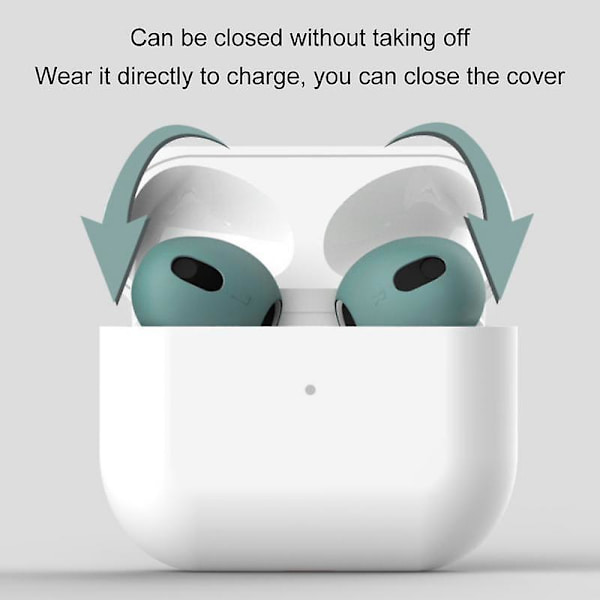 2022 Uutta Airpodille 3. silikonisuojakotelo, ihosuojat case Apple Airpodille white with ear