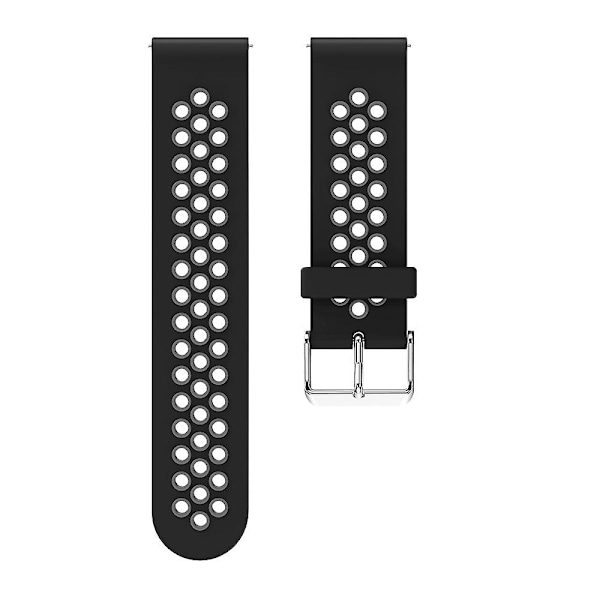 20mm to-farvet silikoneurrem til Samsung Galaxy Watch 42mm, hullet justerbar rem A Samsung Galaxy Watch 4