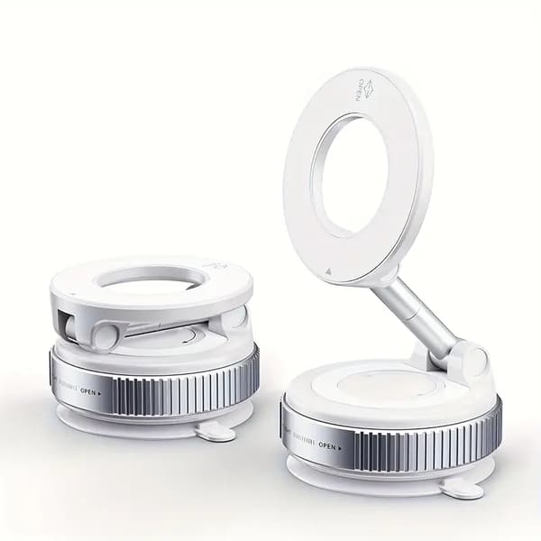 Bilholder Magnetisk Sammenleggbar, 360° Multi-Vinkel Justering (Hvit)