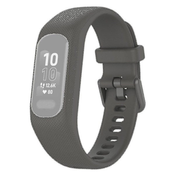 For Garmin Vivosmart 5 Anti-ripe silikon klokkebånd med etui beskytter armbånd Grey, Grey F Garmin Vivosmart 5