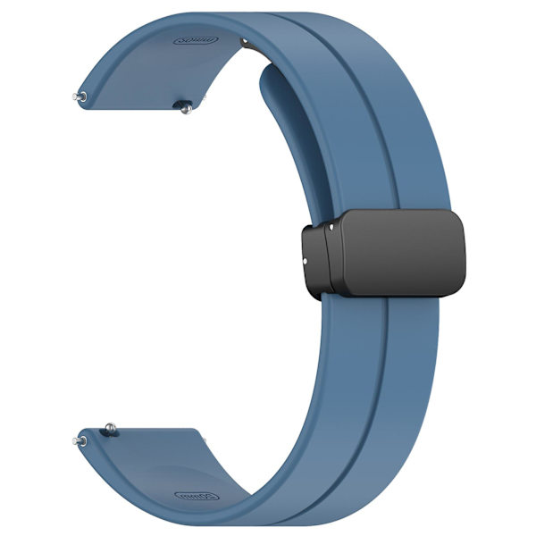 Til Huawei Watch GT 4 41mm / Garmin Venu 3S 18mm urrem i silikone med foldelås Blue