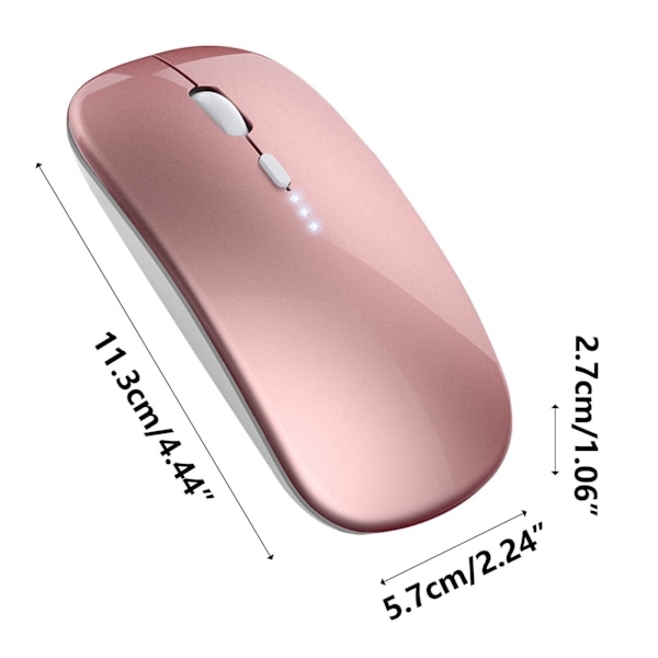 Trådløs lydløs 2.4G Bt5.2 mus (Hvid)