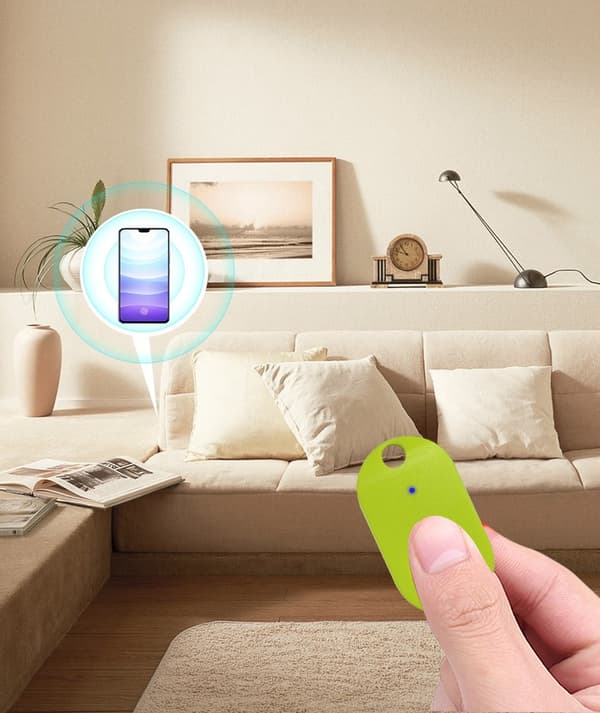Anti-Lost Enhed Ny Oval Bluetooth Blå