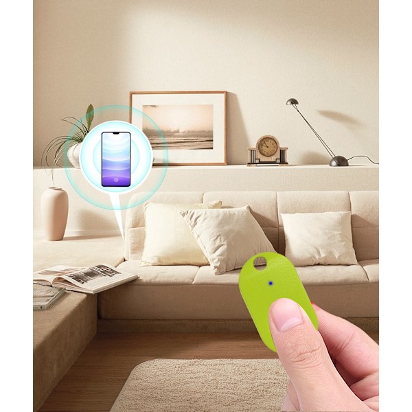 Anti-Lost Enhed Ny Oval Bluetooth Hvid