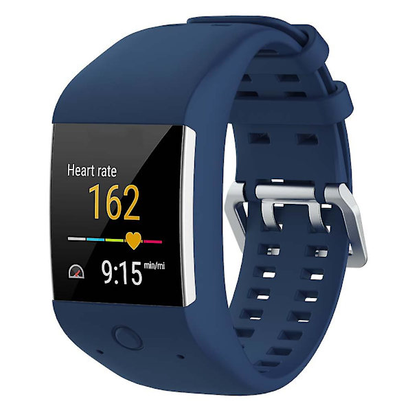 Uusi silikonikelloranneke Watch Rannekorun vaihto Polar M600 GPS- watch Dark blue