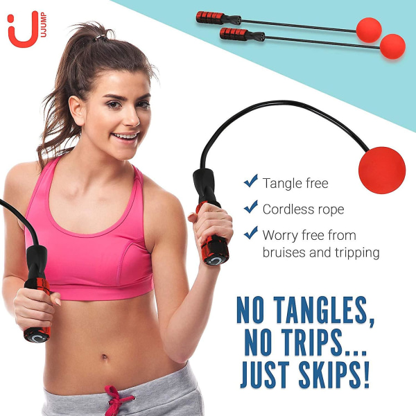 Ropeless Jump Rope-vægtet Akku Jump Rope, Justerbar Bod