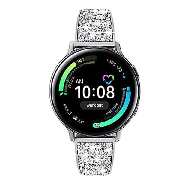 För Garmin Venu / Suunto 3 Fitness 20mm Universal Rostfritt Stål Metall Klockarmband PLG Silver