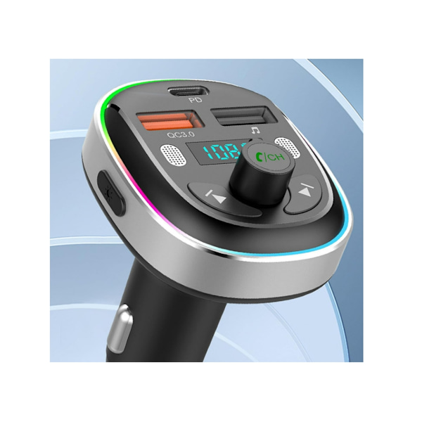 Bluetooth-autoadapteri Bluetooth FM -lähetin Auto Bluetooth 5.3 -autoadapteri Pikalataava autoadapteri