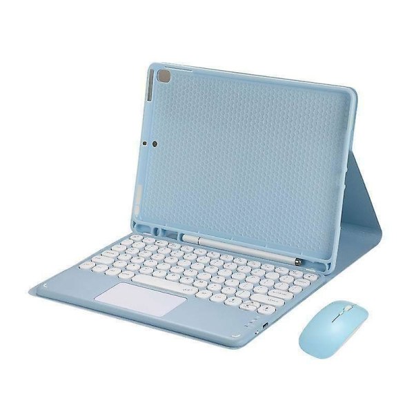 Bluetooth näppäimistö ja hiiritelineen case cover Ipad Air 4 10,9" Blue