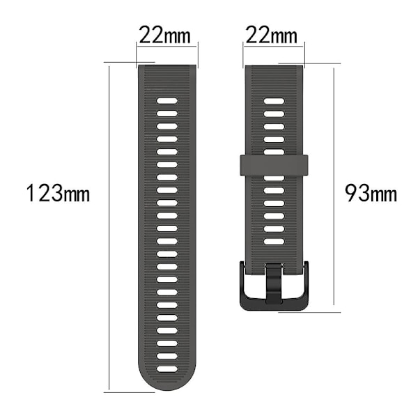 Garmin Forerunner 945/ 935 -vaihtohihna, teräksinen solki, tekstuuripintainen silikoniranneke Black