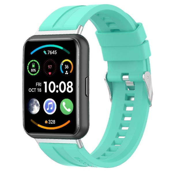 Huawei Watch Fit 2 -pikakiinnityksellä varustettu silikoniranneke urheilukelloon, 20 mm Indigo, Cyan I Huawei Watch Fit 2