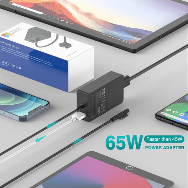 Laddare - 65W 15V 4A nätadapter för Surface Pro 11, 10, 9, 8