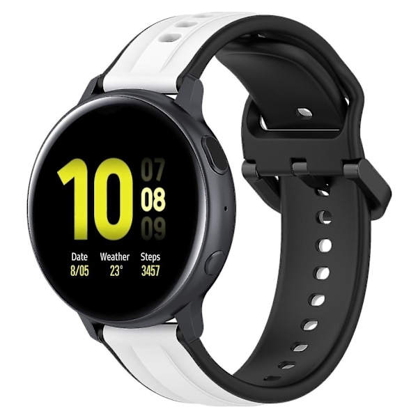 Samsung Galaxy Watch Active2 44mm 40mm urheilurannekkeet Dual 20mm silikonivaihtohihna White Black A Samsung Galaxy Watch A