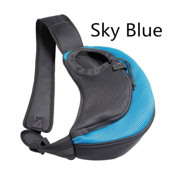 Pet Puppy Carrier S/L Outdoor Travel Hunde Skuldertaske Mesh Oxford Single Comfort Sling Håndtaske Tote Pouch blue L