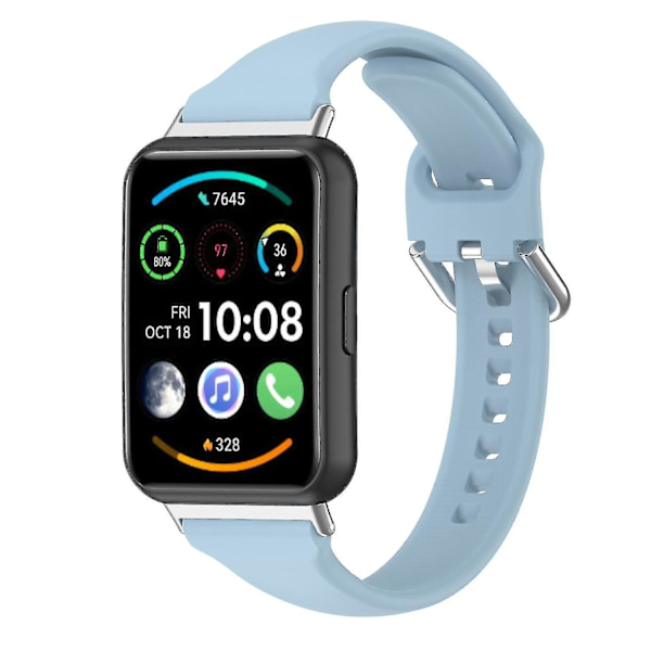 Silikonarmband med snabbkoppling för Huawei Watch Fit 2, sportarmband, ersättningsarmband Light blue, Baby Blue N Huawei Watch Fit 2