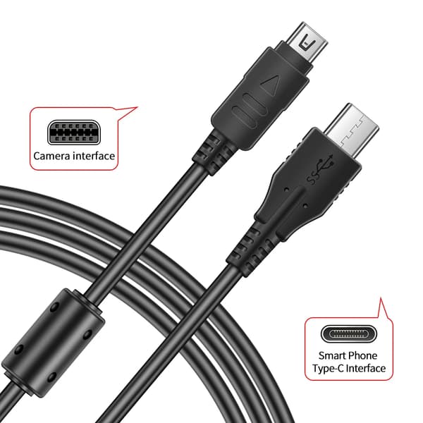 Adaptrar CB-USB6 12P till USB Typ C OTG-kabel, för Olympus E330, E-410, E-510, E520