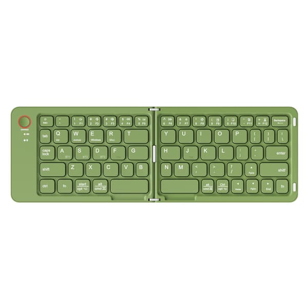 Vikbart tangentbord B023, Bluetooth USB-C ultratunt tangentbord för IOS och Windows (grön)
