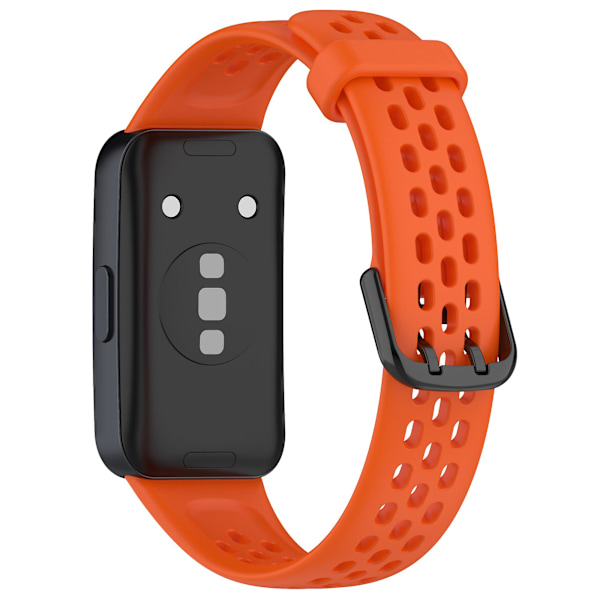 For Huawei Band 8 Pustende Silikon Smartwatch Rem, Komfortabel å Ha på Håndleddsrem Orange