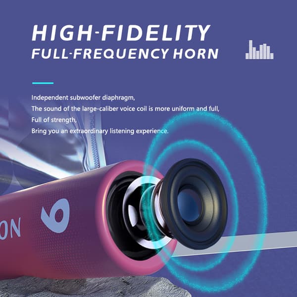 Bluetooth-högtalare Tk 66, kraftfull bas och 3000 mAh (gul)