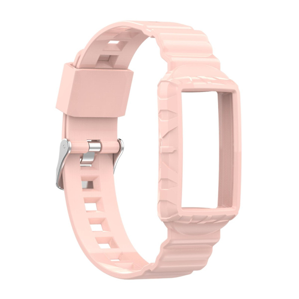 Silikon One Body Armor klockarmband för Fitbit Charge 4 Pink