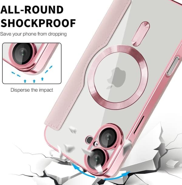 Deksler til iPhone 16 Plus kompatibel med Magsafe (rosa)