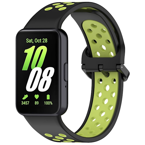 Silikonarmbånd i to farger til Samsung Galaxy Fit3 Black Lime