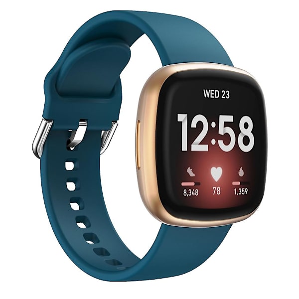 Til Fitbit Versa 3 silikone urrem Dark Green
