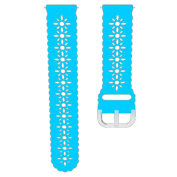 Håndleddsstropper for Samsung Galaxy Watch 5 40mm/44mm/Watch 5 Pro 45mm klokkebånd uthulet plommeblomst Blue, Luminous Blue L Samsung Galaxy Watch 5