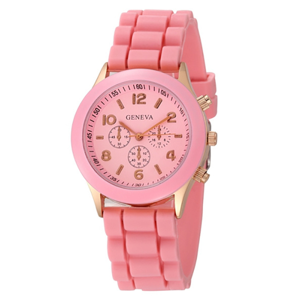 Dameure 2021 Nyt mode luksusmærke Dameur Silikoneremme Quartz Armbåndsur pink