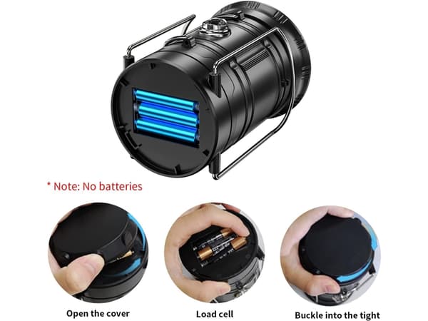 Batteridrevne LED Campinglamper Bærbare Foldbare Campinglygter Vandtætte Campinglamper