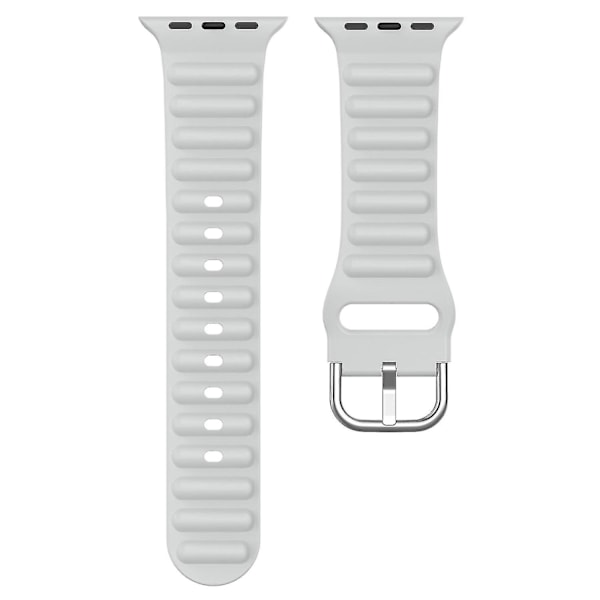 Håndleddsremmer for Apple Watch Ultra 49mm/SE/SE (2022) 44mm/Series 8/7 45mm/6/5/4 44mm/3/2/1 42mm Wave Light grey, Light Grey J Apple Watch Ultra 49mm