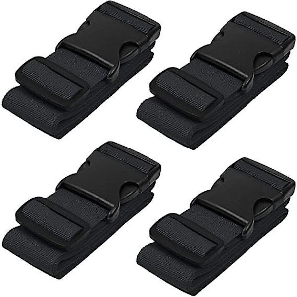 4 Pack matkalaukkujen hihnat matkalaukuille Hihna Matkavyöt Tarvikkeet Black